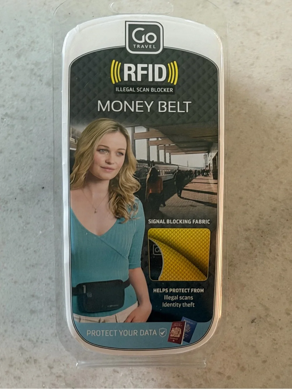 Go Travel RFID Money Belt - black